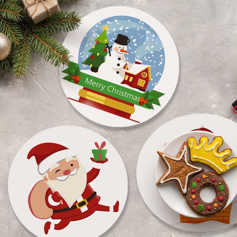 Paint by numbers 8" Placemats (4 pieces) - Santa Claus