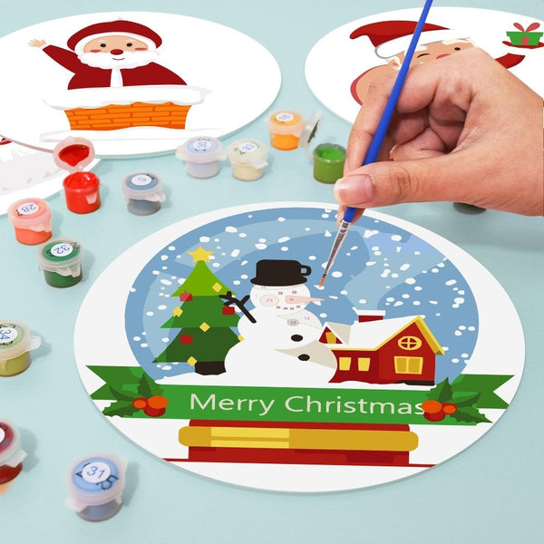 Paint by numbers 8" Placemats (4 pieces) - Santa Claus
