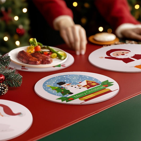 Paint by numbers 8" Placemats (4 pieces) - Santa Claus