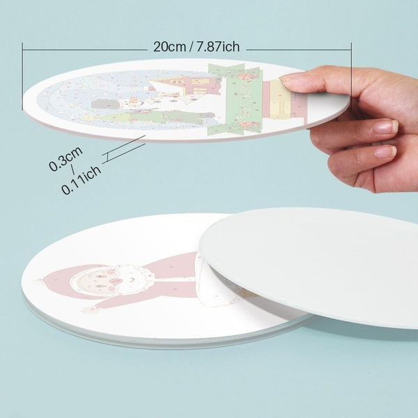 Paint by numbers 8" Placemats (4 pieces) - Santa Claus