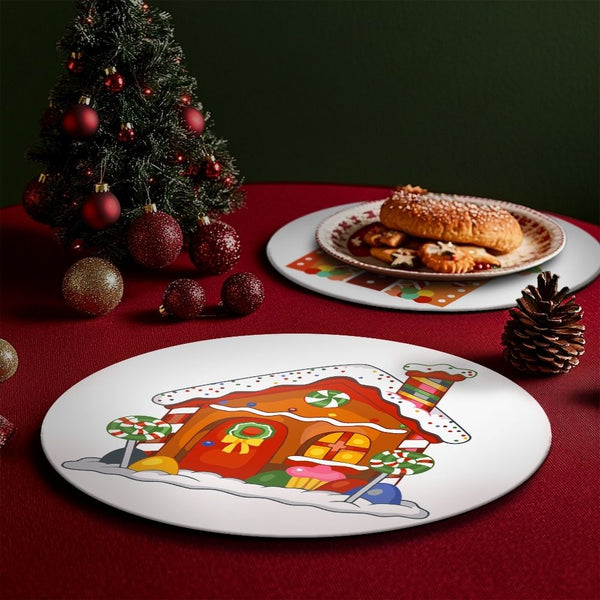 Paint by numbers 8" Placemats (4 pieces) - Gingerbread House