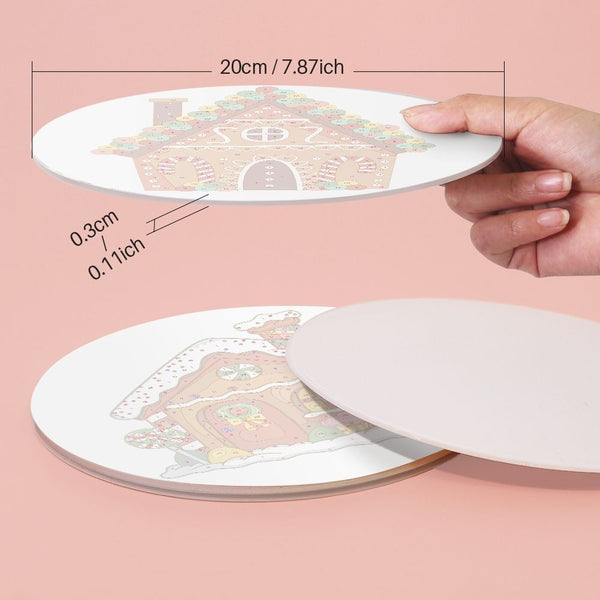 Paint by numbers 8" Placemats (4 pieces) - Gingerbread House