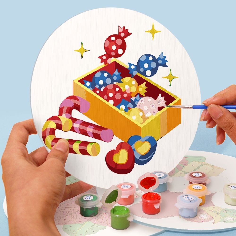 Paint by numbers 8" Placemats (4 pieces) - Snowman