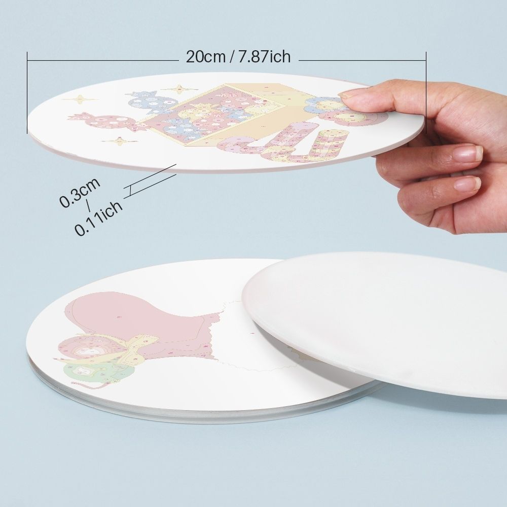 Paint by numbers 8" Placemats (4 pieces) - Snowman