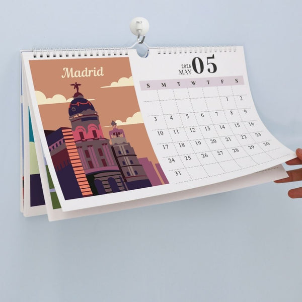 Paint by Numbers Calendar 2026 - Famous Landmarks