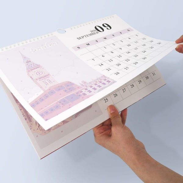 Paint by Numbers Calendar 2026 - Famous Landmarks