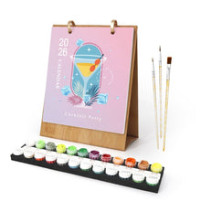 Load image into Gallery viewer, Paint by Numbers Calendar 2026 - Cocktail Drinks Figured'Art