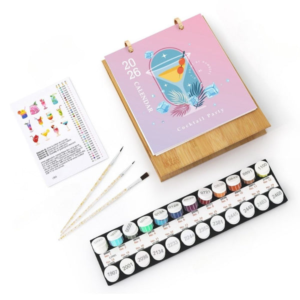 Paint by Numbers Calendar 2026 - Cocktail Drinks