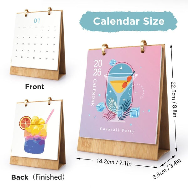 Paint by Numbers Calendar 2026 - Cocktail Drinks