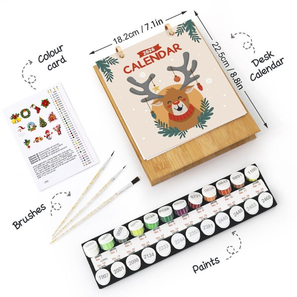 Paint by Numbers Calendar 2026 - Yuletide Icons