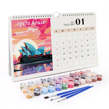 Load image into Gallery viewer, Paint by Numbers Calendar 2027 - Famous Landmarks Figured'Art