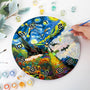 Paint by Numbers Clock - Starry Night & Sunflowers Figured'Art