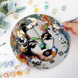Paint by Numbers Clock - Marilyn Portrait Figured'Art