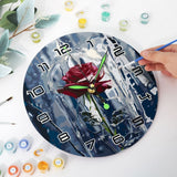 Paint by Numbers Clock - Enchanted Rose Figured'Art