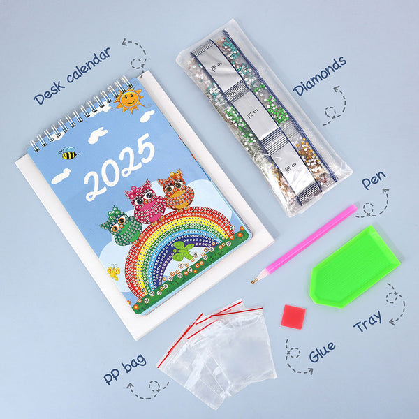 DIY Art Diamond Painting Desk Calendar 2025