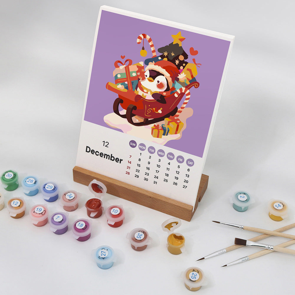 2025 Paint by numbers Calendar - Cute animals