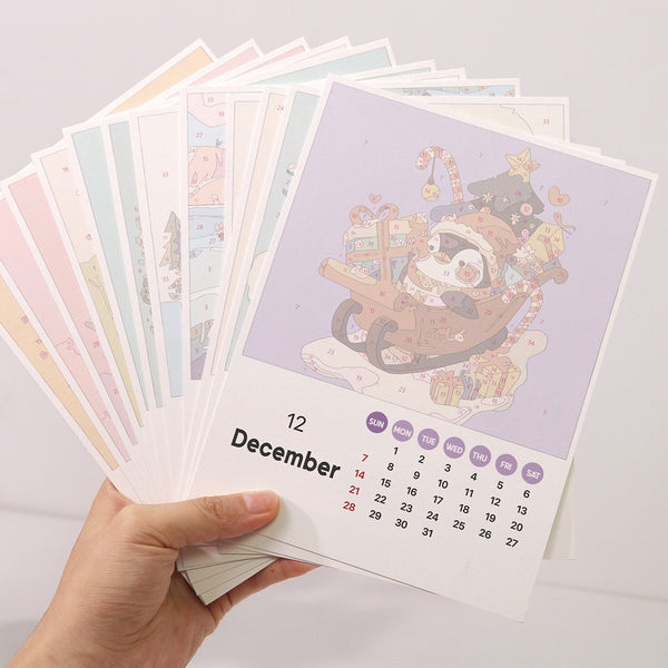 2025 Paint by numbers Calendar - Cute animals