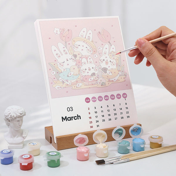 2025 Paint by numbers Calendar - Cute animals