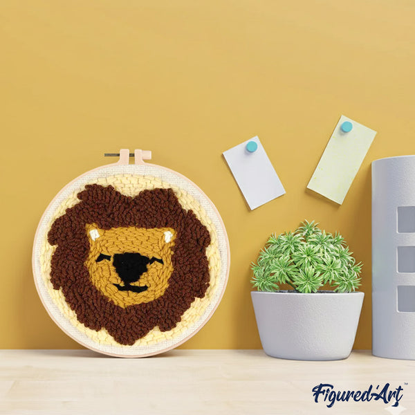 Punch Needle Kit - Cute Lion