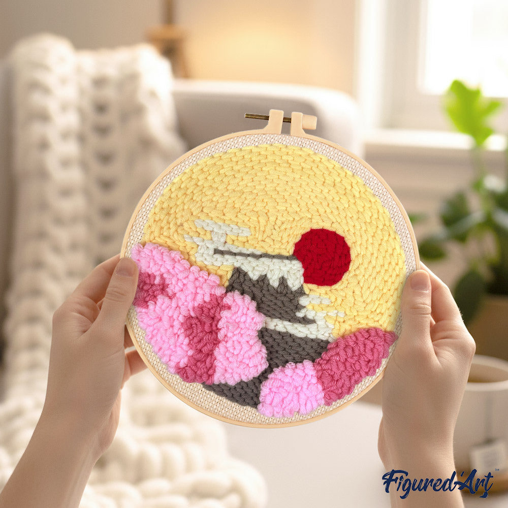 Punch Needle Kit - Rising Sun and Sakura