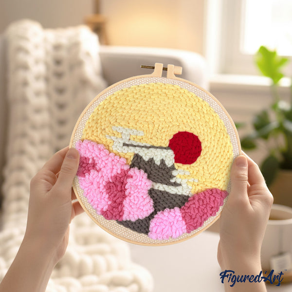 Punch Needle Kit - Rising Sun and Sakura