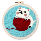 Punch Needle Kit - Cat with Yarn Ball