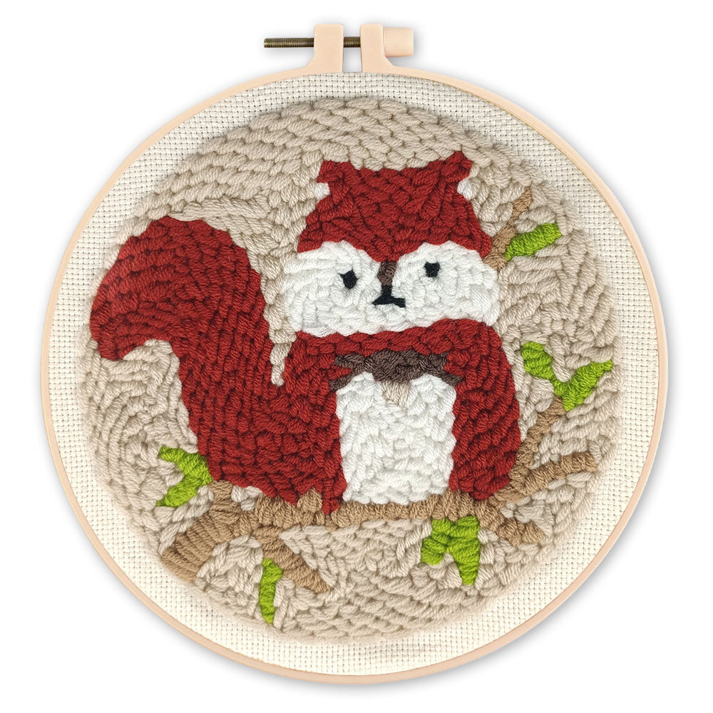 Punch Needle Kit - Cute Squirrel