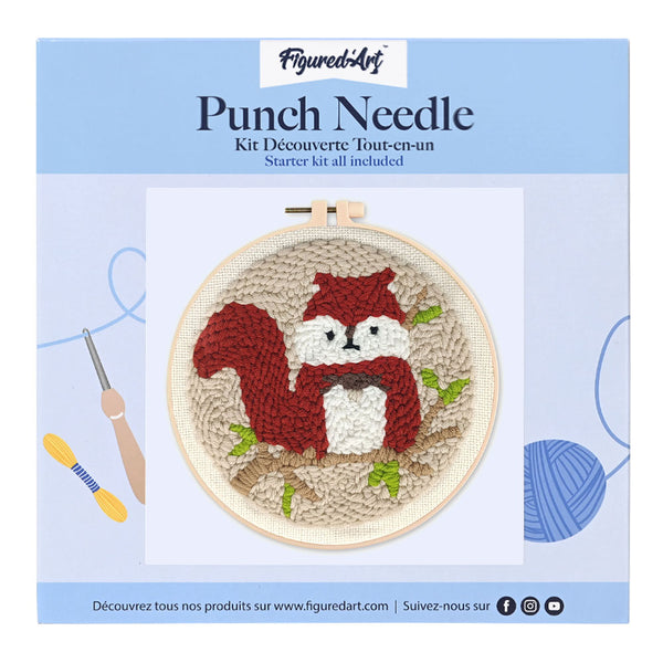 Punch Needle Kit - Cute Squirrel