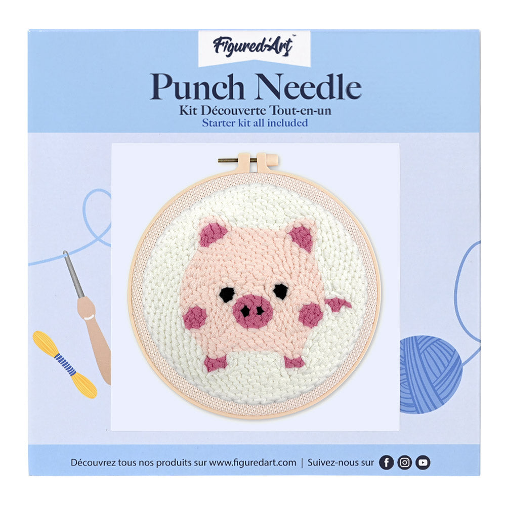 Punch Needle Kit - Pink Pig
