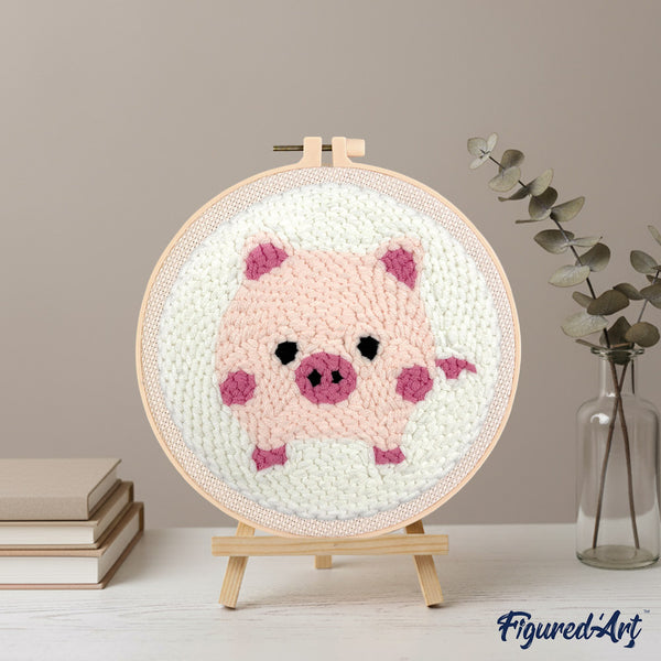 Punch Needle Kit - Pink Pig