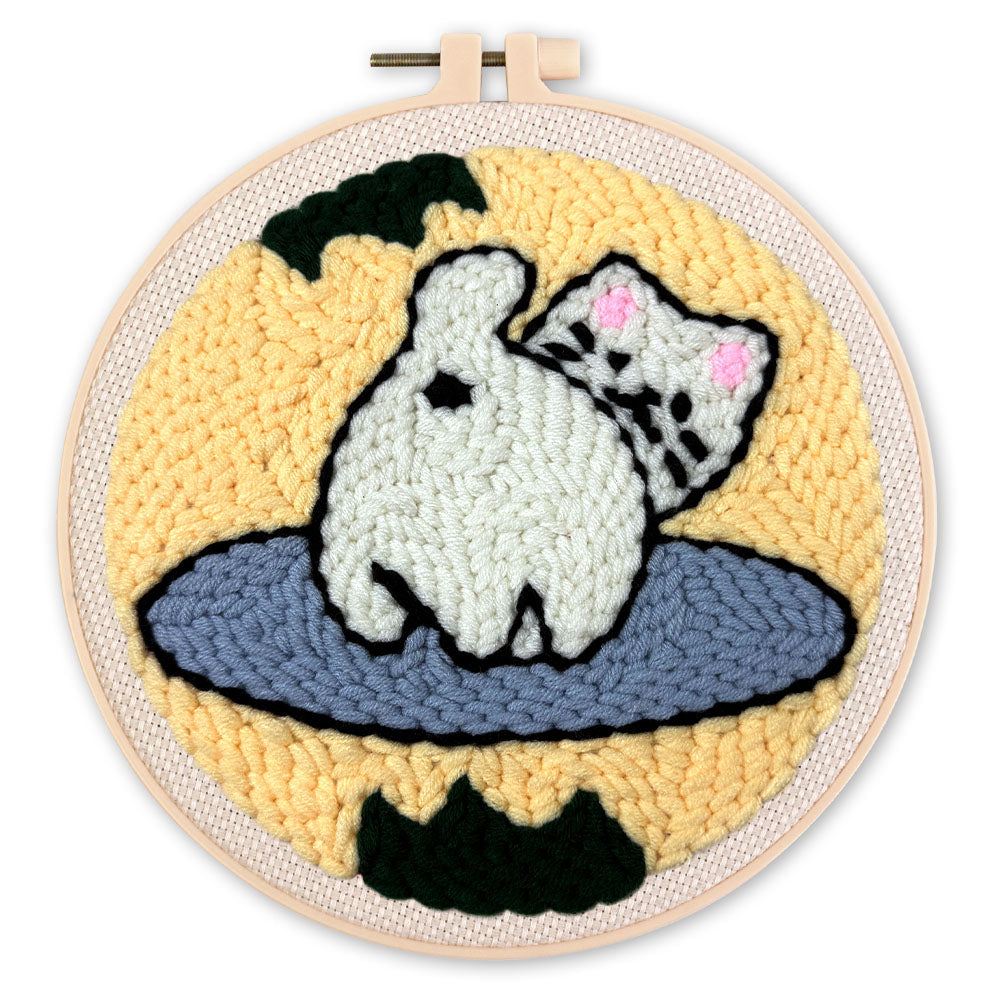 Punch Needle Kit - Playful Cat