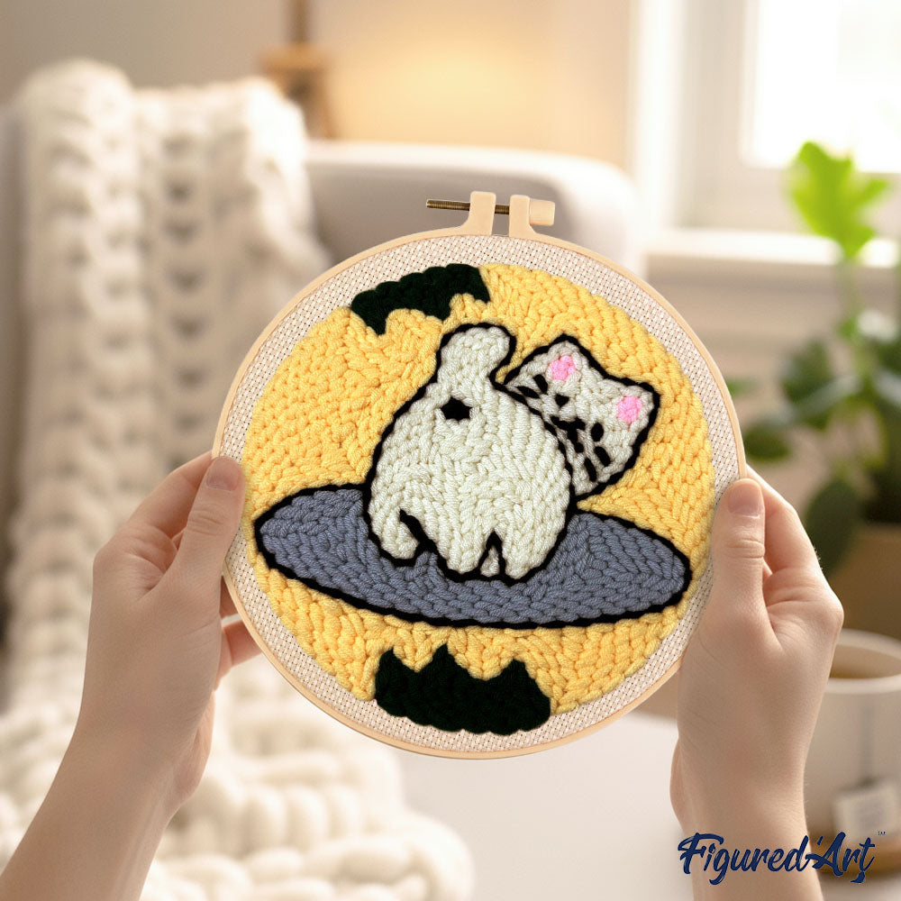 Punch Needle Kit - Playful Cat