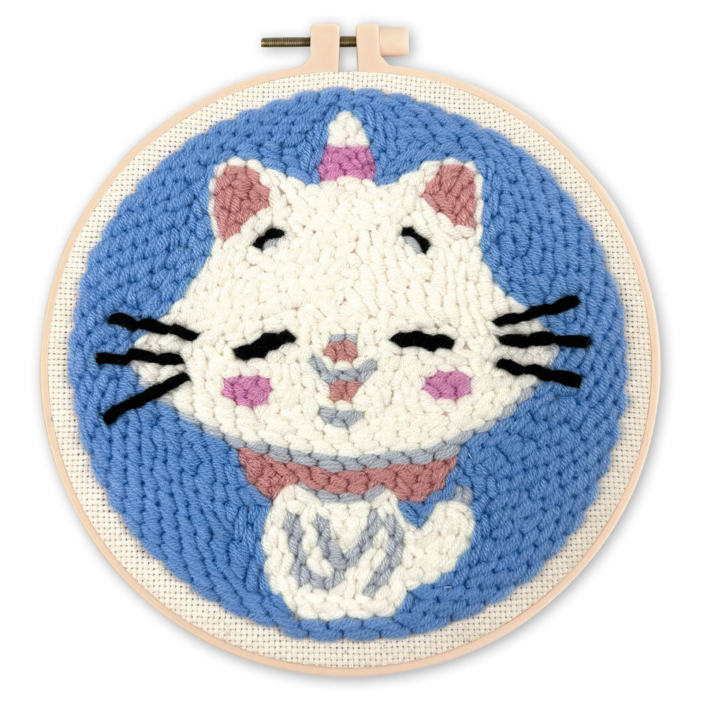Punch Needle Kit - Unicorn Cat