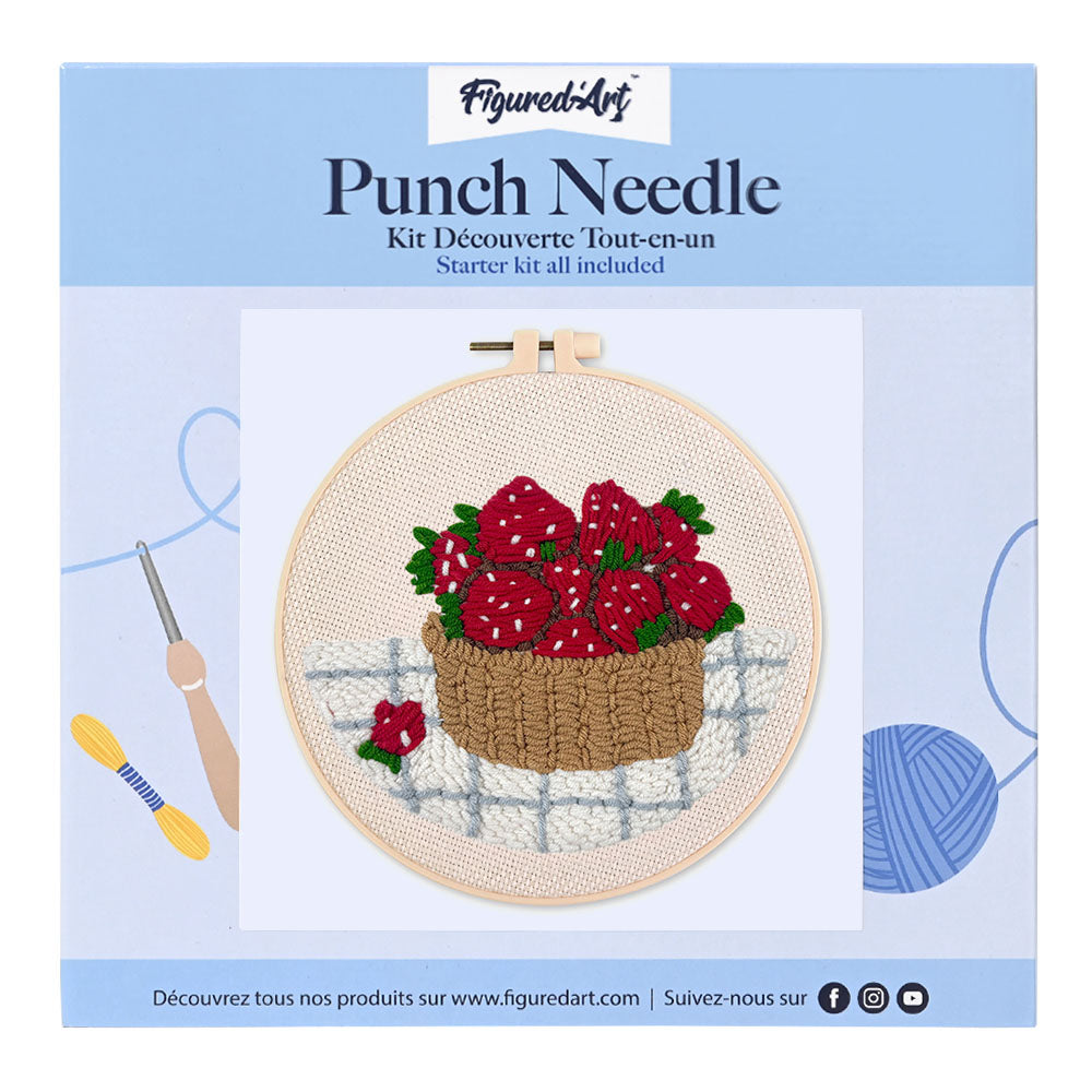 Punch Needle Kit - Strawberry Basket