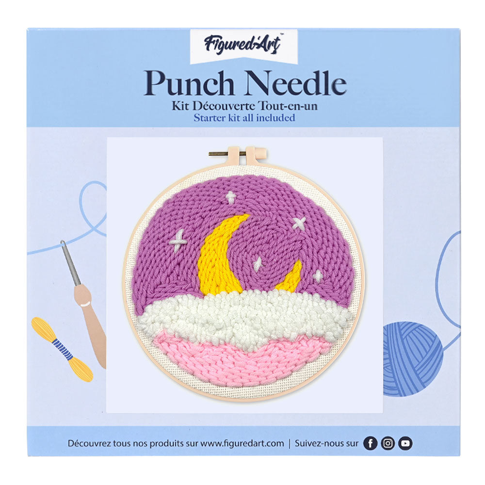 Punch Needle Kit - Purple Sky