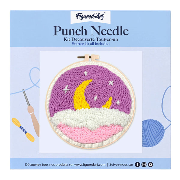 Punch Needle Kit - Purple Sky