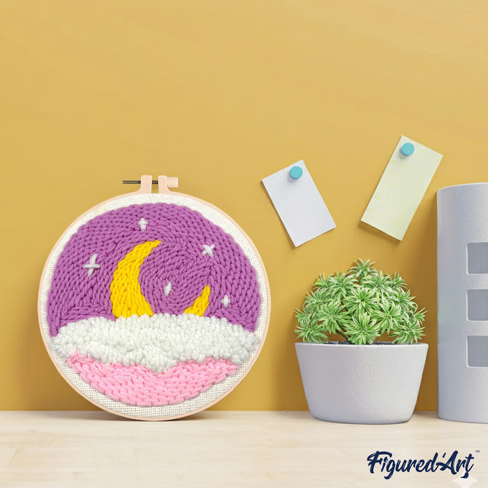 Punch Needle Kit - Purple Sky