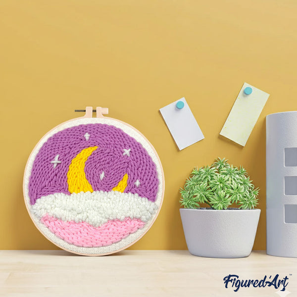 Punch Needle Kit - Purple Sky