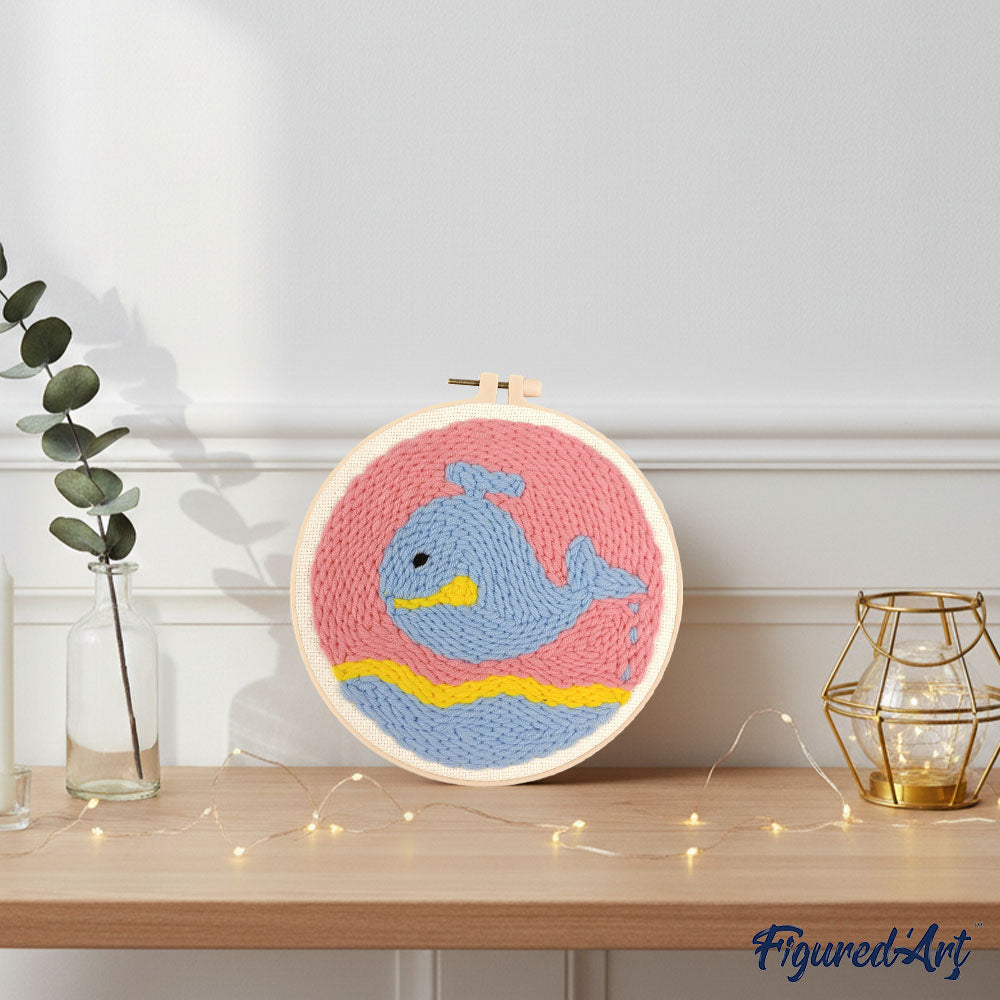 Punch Needle Kit - Floating Whale