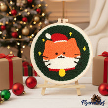 Load image into Gallery viewer, Punch Needle Kit - Santa Cat