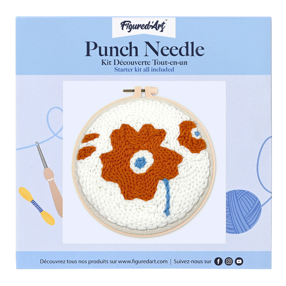 Punch Needle Kit - Rust Poppy