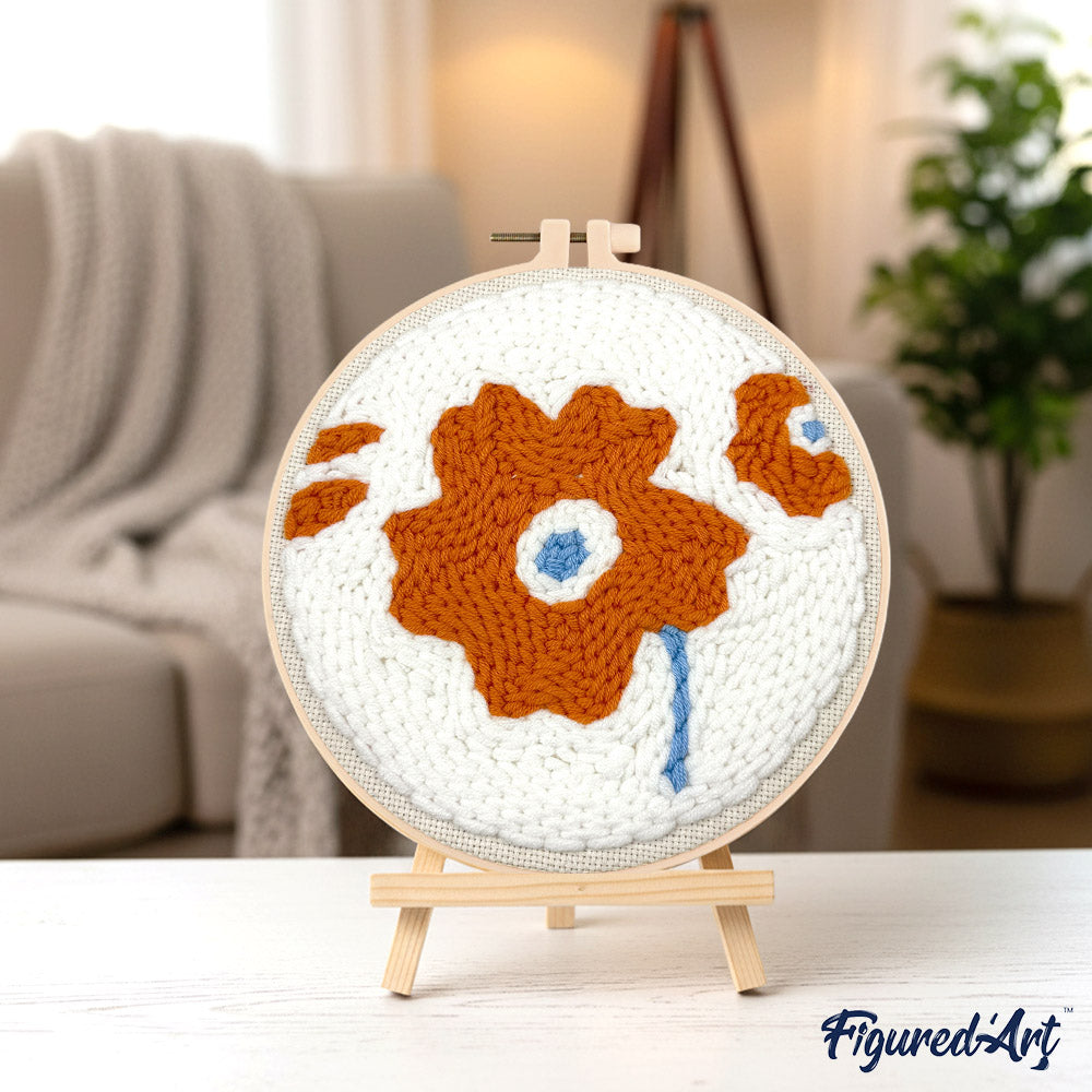 Punch Needle Kit - Rust Poppy