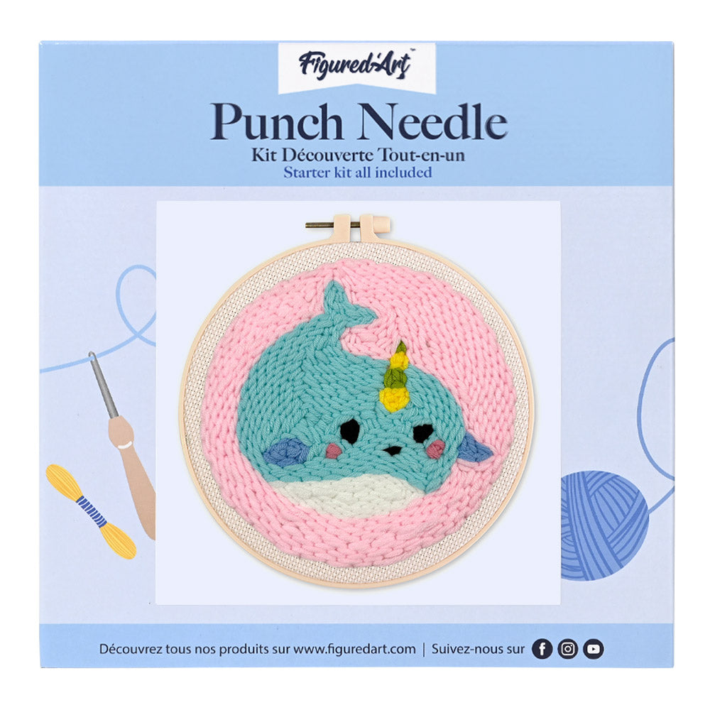 Punch Needle Kit - Cute Whale