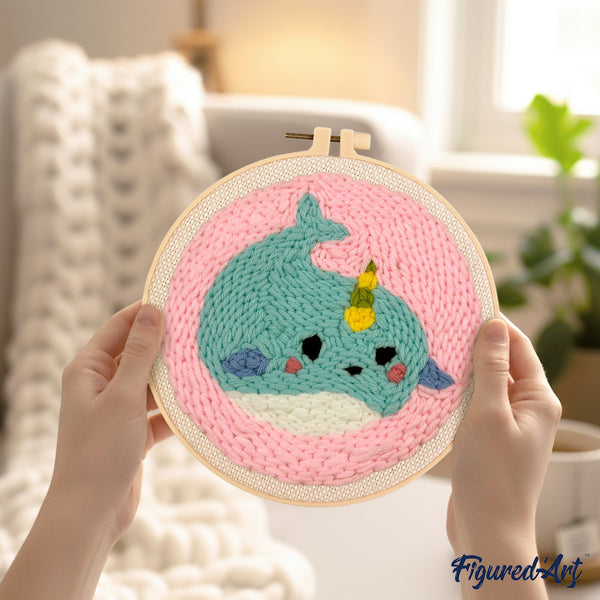 Punch Needle Kit - Cute Whale