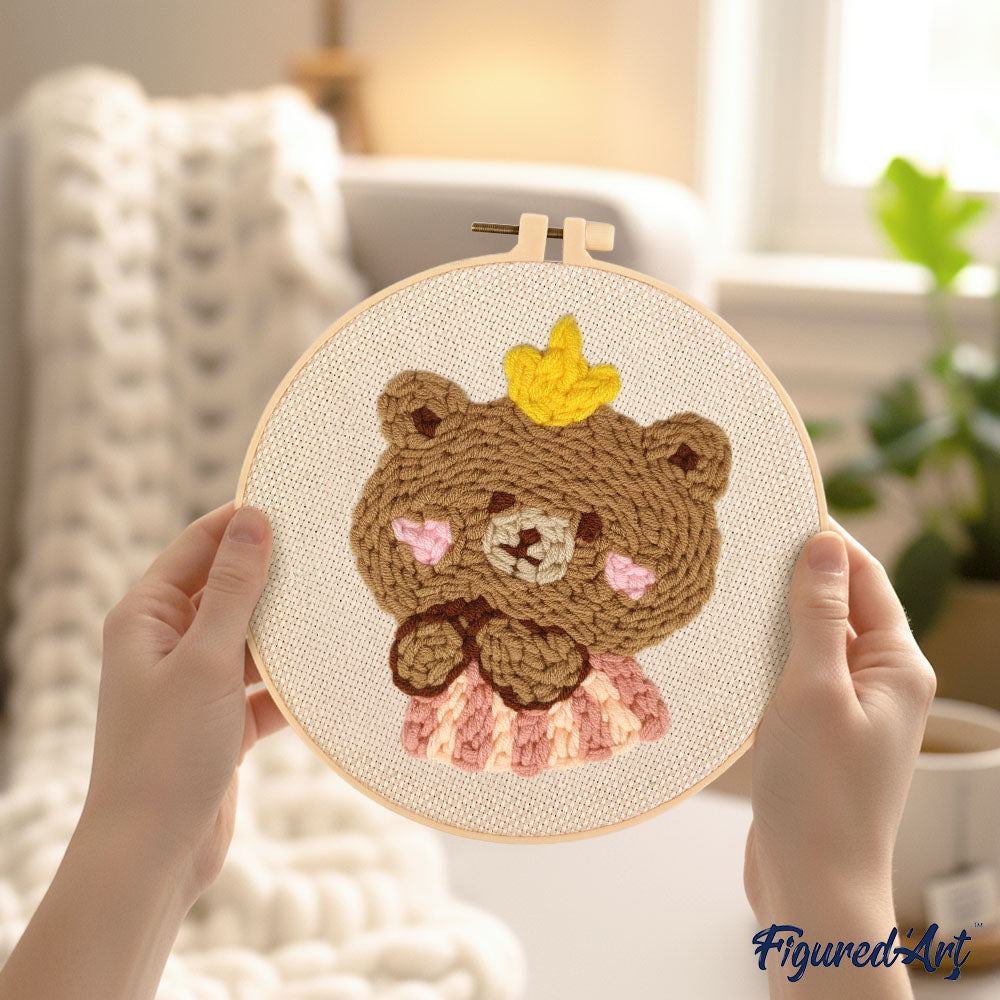 Punch Needle Kit - Brown Bear 1