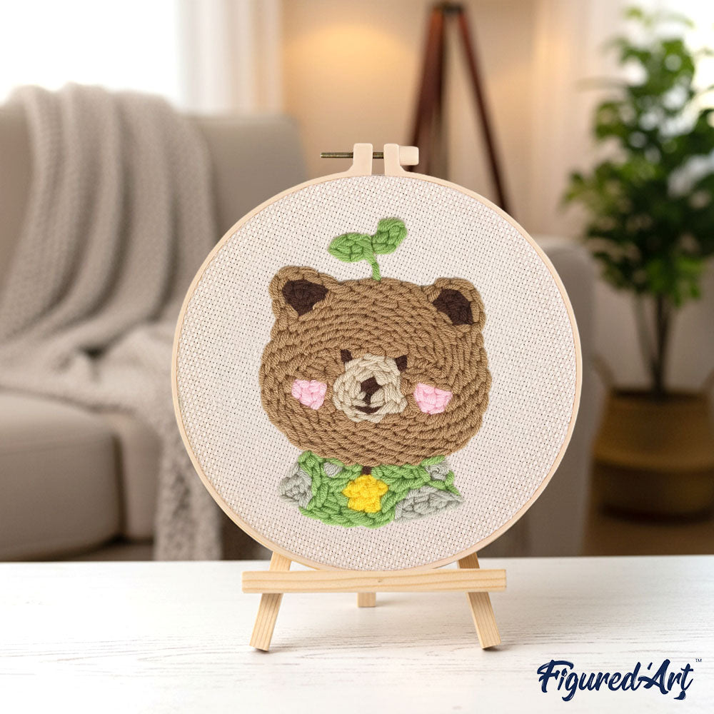 Punch Needle Kit - Brown Bear 2