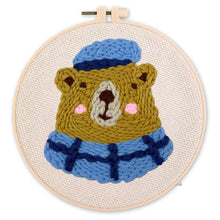 Load image into Gallery viewer, Punch Needle Kit - Brown Bear 3