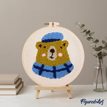 Load image into Gallery viewer, Punch Needle Kit - Brown Bear 3