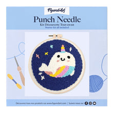 Load image into Gallery viewer, Punch Needle Kit - Unicorn Whale