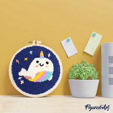 Load image into Gallery viewer, Punch Needle Kit - Unicorn Whale
